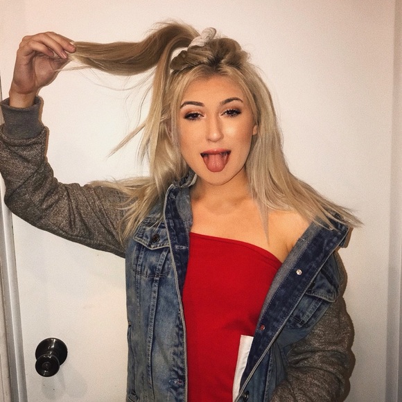 jean jacket tube top